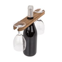 Дървена стойка за пикник чаши и вино, снимка 3 - Аксесоари за кухня - 36582835