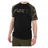 Тениска Fox Raglan T-Shirt Black & Camo, снимка 1 - Екипировка - 36708377