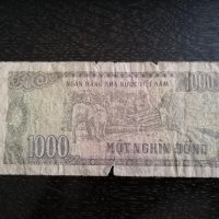 Банкнота - Виетнам - 1000 донги | 1988г., снимка 2 - Нумизматика и бонистика - 32242885