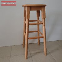 Бар стол с дървена седалка - налични и по поръчка в цвят по избор!, снимка 1 - Столове - 26262601