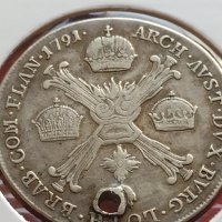 Сребърна монета 1/4 кроненталер 1791г. Леополд втори Виена Австрийска Нидерландия 13724, снимка 12 - Нумизматика и бонистика - 42987332