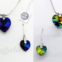 Сваровски Колие”heart''28мм. Crystals from SWAROVSKI®, снимка 5 - Колиета, медальони, синджири - 18198811