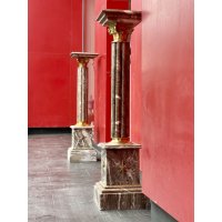 Сет мраморни колони - постамент (бежови), снимка 2 - Градински мебели, декорация  - 44065720