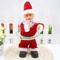 🎅 Музикален Дядо Коледа въртящ обръчи, снимка 1 - Музикални играчки - 42975437
