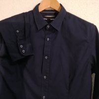 Елегантна и стилна тъмносиня мъжка риза TIMEOUT XL, снимка 3 - Ризи - 43713506