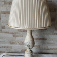 Голяма стара мраморна лампа - нощна лампа - Антика, снимка 3 - Антикварни и старинни предмети - 32782557