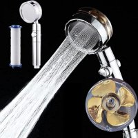 Слушалка за душ с перка и 3D ефект на водата и 360 градуса завъртане, снимка 7 - Други стоки за дома - 43552879