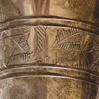 Масивна еврейска чаша, бокал, снимка 4 - Антикварни и старинни предмети - 43151643