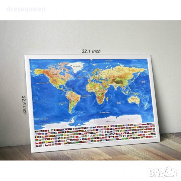2031 Скреч карта на света, снимка 1