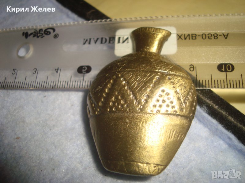 МАСИВНА ОЛОВНА БРОНЗИРАНА ФИГУРАЛНА РЕТРО АРТ БРОШКА 23509, снимка 1