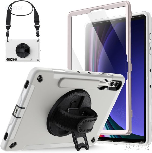 Калъф за Samsung Galaxy Tab S9 Plus 12,4-инча с вграден протектор за екрана и държач за S Pen, снимка 1