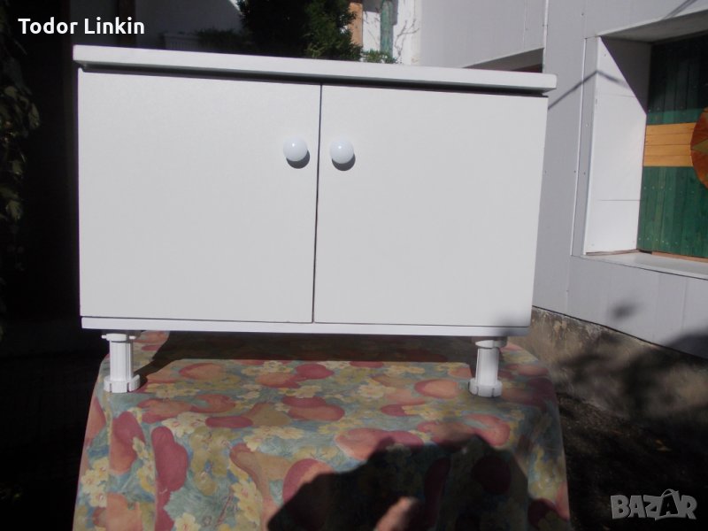 ШКАФ ЗА МАЛКА ПЕЧКА"ЕЛДОМ" ОТ БЯЛ ЛАМИНАТ, снимка 1