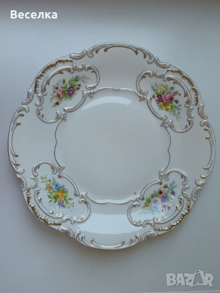 Порцеланово плато Hutschenreuther от 1970, за сервиране или торта., снимка 1