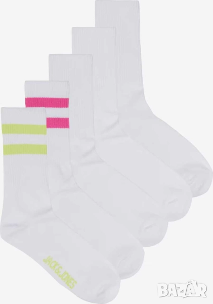 Мъжки чорапи Jack & Jones, 5 чифта, 72% памук, 26% полиестер, 40-46, снимка 1