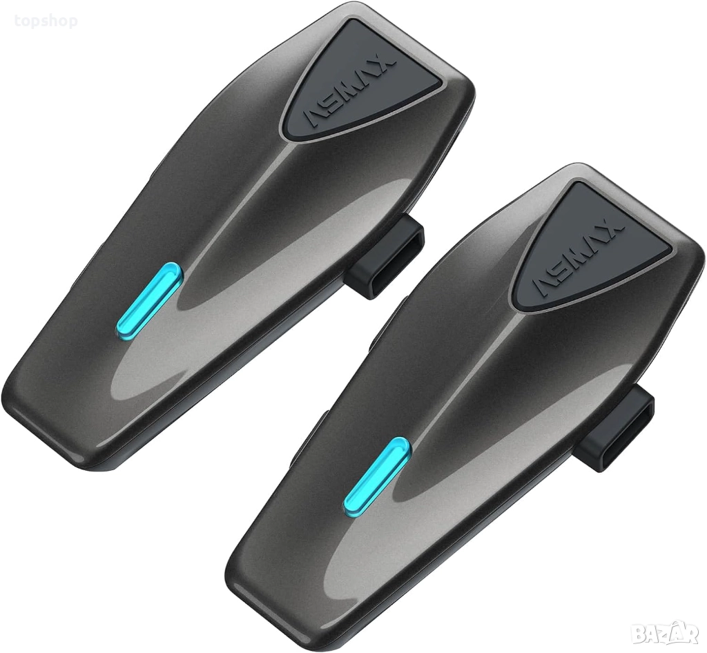 Чисто нови 2 броя ASMAX S1 MESH комуникационни системи за мотоциклети за 8 човека едновременно ..., снимка 1