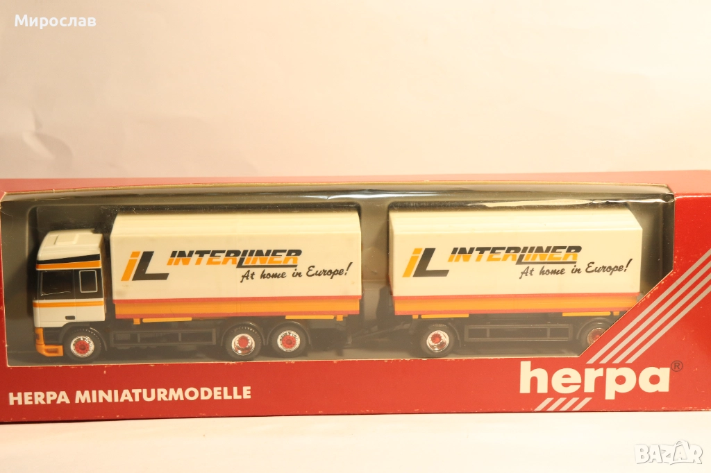 HERPA 1:87 H0 ДАФ DAF 95 TIR КАМИОН МОДЕЛ, снимка 1