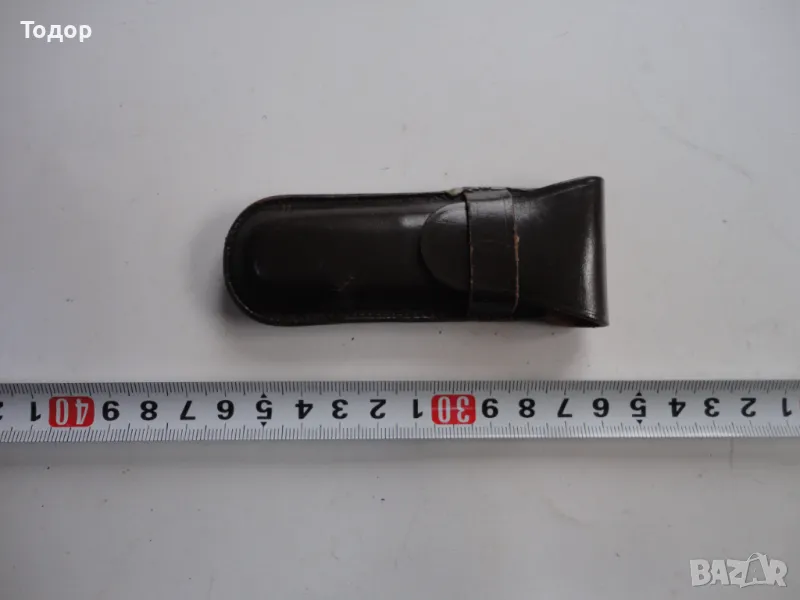 Кожен калъф калъфче за джобен нож , снимка 1