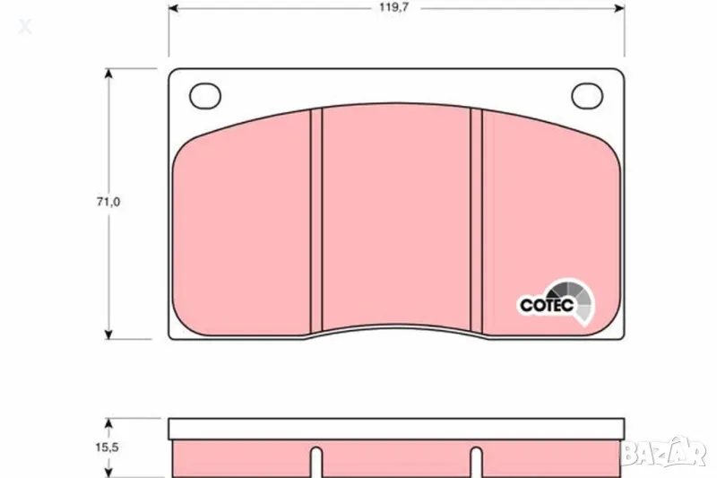 SIMER 366 Накладки предни JAGUAR XJ, DAIMLER 1961-1996 OE JLM1510 OE GBP224 OE C 41307 OE JLM9517 , снимка 1