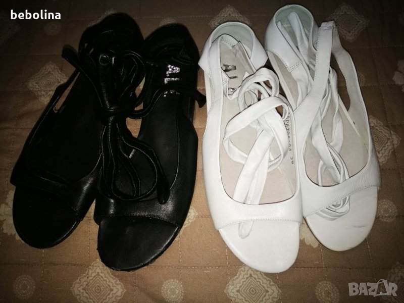 2 броя Сандали Черно и бяло , снимка 1