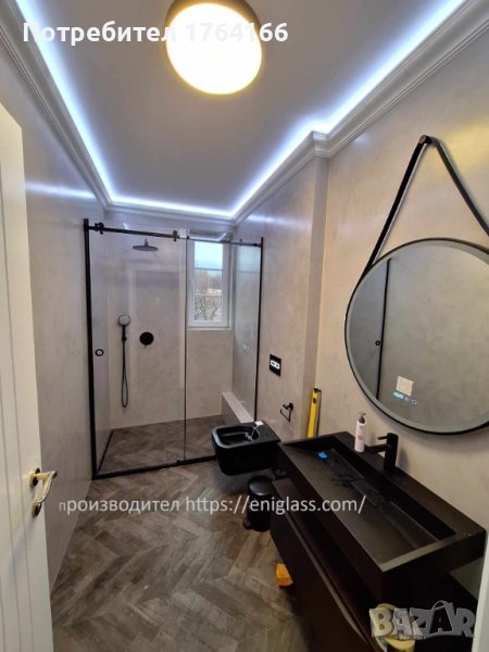 Душ кабини с черен обков, снимка 1