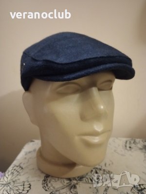 Мъжки зимен каскет Тъмносин Лукс, снимка 1