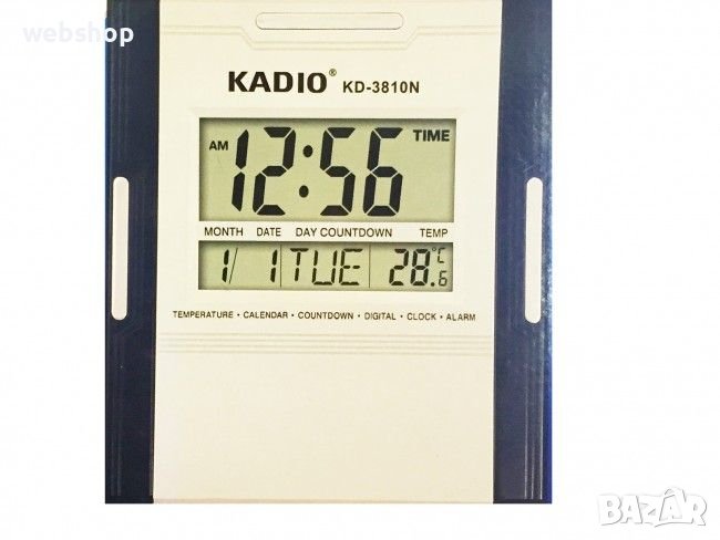 Голям настолно-стенен мултифункционален електронен часовник KADIO KD-3810N, снимка 1