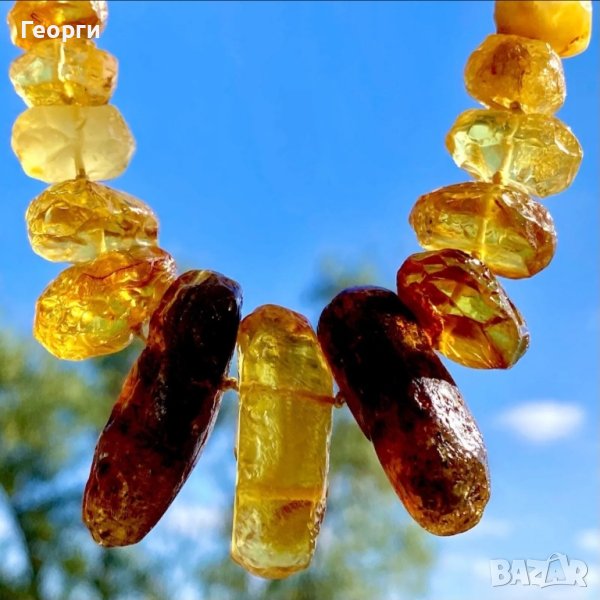 Уникално колие от Мексикански кехлибар 212,8 карата. , снимка 1