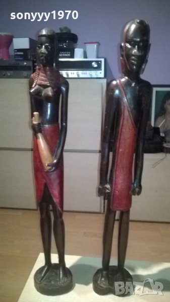 африканско семеиство-92см-10кг-дървени фигури-внос швеицария, снимка 1