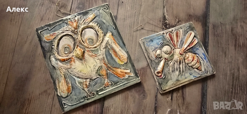 Авторска керамика, подписани плочи за стена., снимка 1