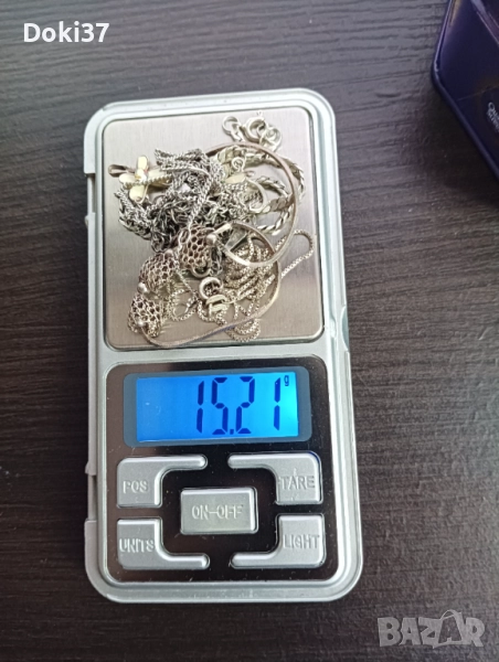 Сребърни гривни, ланчета и обеци , снимка 1