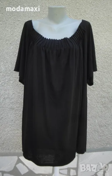 4XL  нова черна туника с нервюри , снимка 1