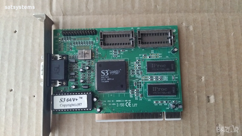 Видео карта S3 Trio 64V+ Trio S3-4SA 1MB PCI, снимка 1