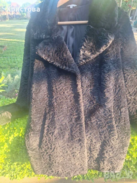 Зимно дамско палто еко кожа, снимка 1