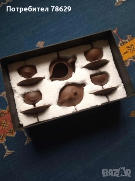 КИТАЙСКИ СЕРВИЗ ЗА ЧАЙ - УНИКАЛЕН - С ПОСТАВКА, снимка 1