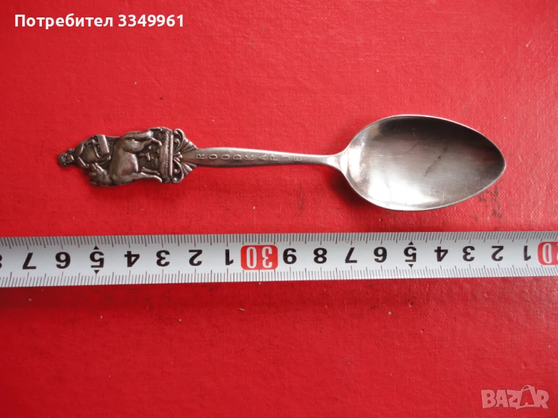 Колекционерска посребрена лъжичка лъжица 1, снимка 1