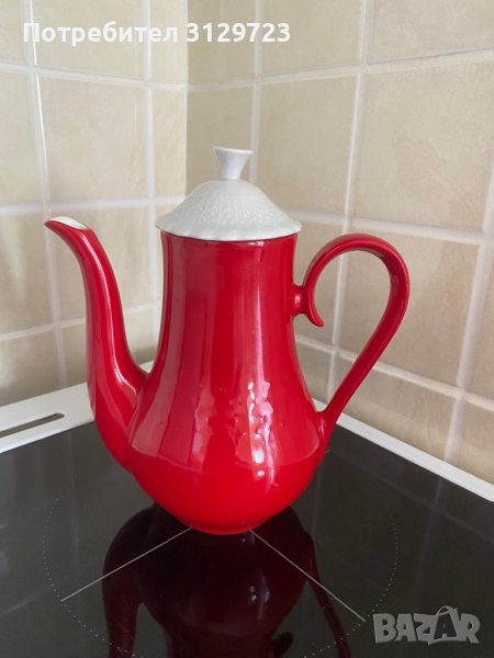червен чайник от соца, снимка 1