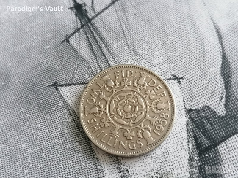 Монета - Великобритания - 2 шилинга | 1958г., снимка 1