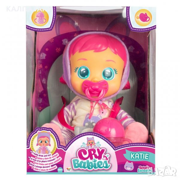 IMC Плачеща кукла CRYBABIES KATIE Пие Вода, снимка 1