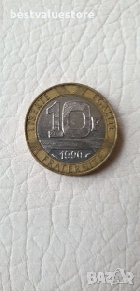 Монета От 10 Френски Франка От 1990г., снимка 1