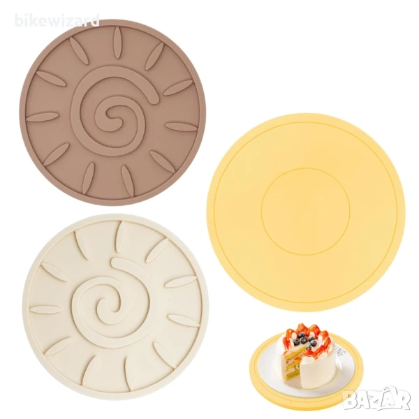 Комплект от 3 силиконови поставки термоустойчиви 16 см, кръгли НОВИ, снимка 1