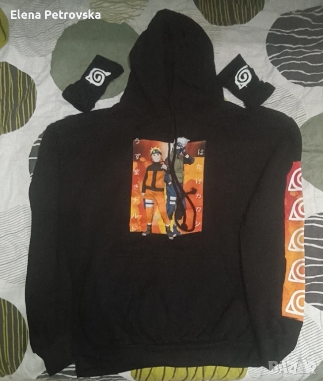 Naruto худи и ръкавици без пръсти хs, снимка 1