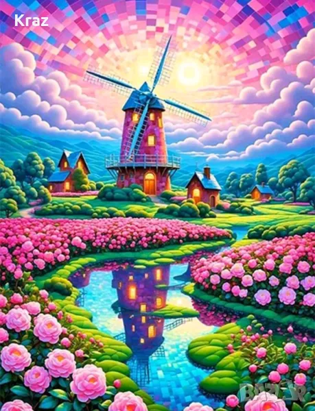 НОВ КОМПЛЕКТ Диамантен гоблен Пейзаж , снимка 1