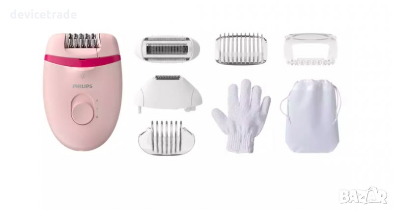 Епилатор Philips Satinelle BRE285/00, Розов, снимка 1