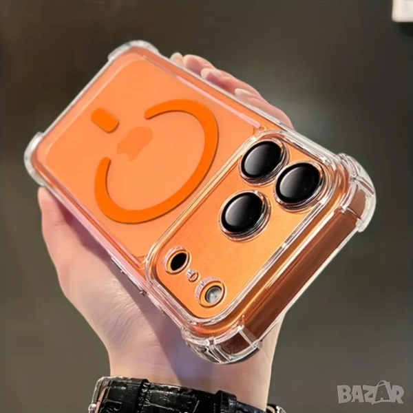 Прозрачен кейс за iPhone 17 Pro Max Удароустойчив - Безжично зареждане, снимка 1