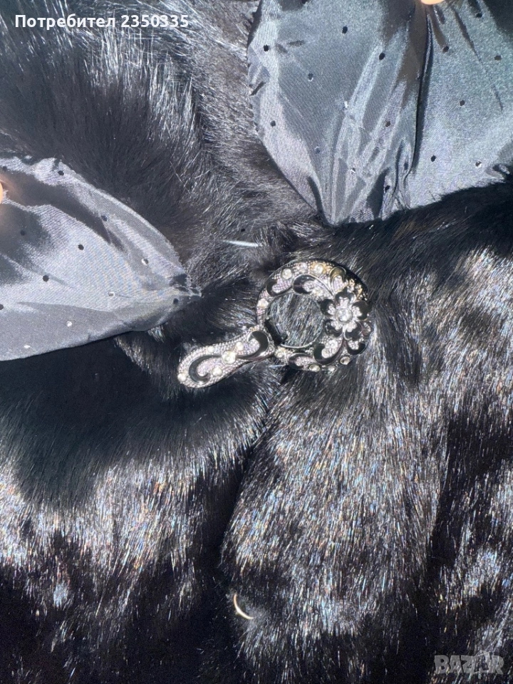 Ново палто от цяла норка с яка от лисица , снимка 1