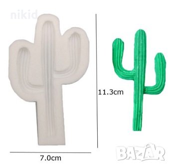 Голям Висок Кактус силиконов молд форма фондан шоколад гипс декор, снимка 1