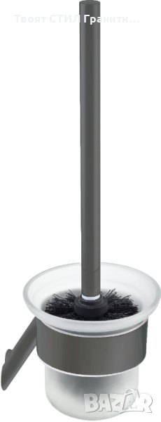 Черна стенна четка за тоалетна чиния Silia Nero - Монтаж на стена, снимка 1