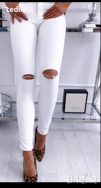 разпродажба Бял панталон с цепки, снимка 1