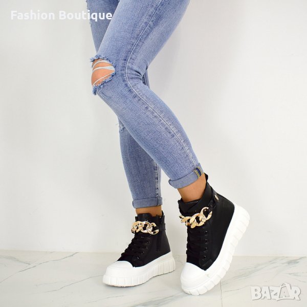 Дамски, кожени кецове с дебела подметка 37/41, снимка 1