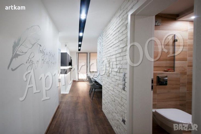 Коридор облицовка с тухла и камък, снимка 1